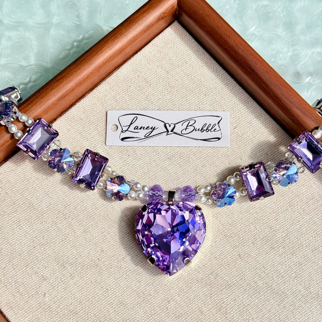 Violet Garden Heart Necklace