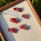 Summer Red Collection Crystal Grooming Clip