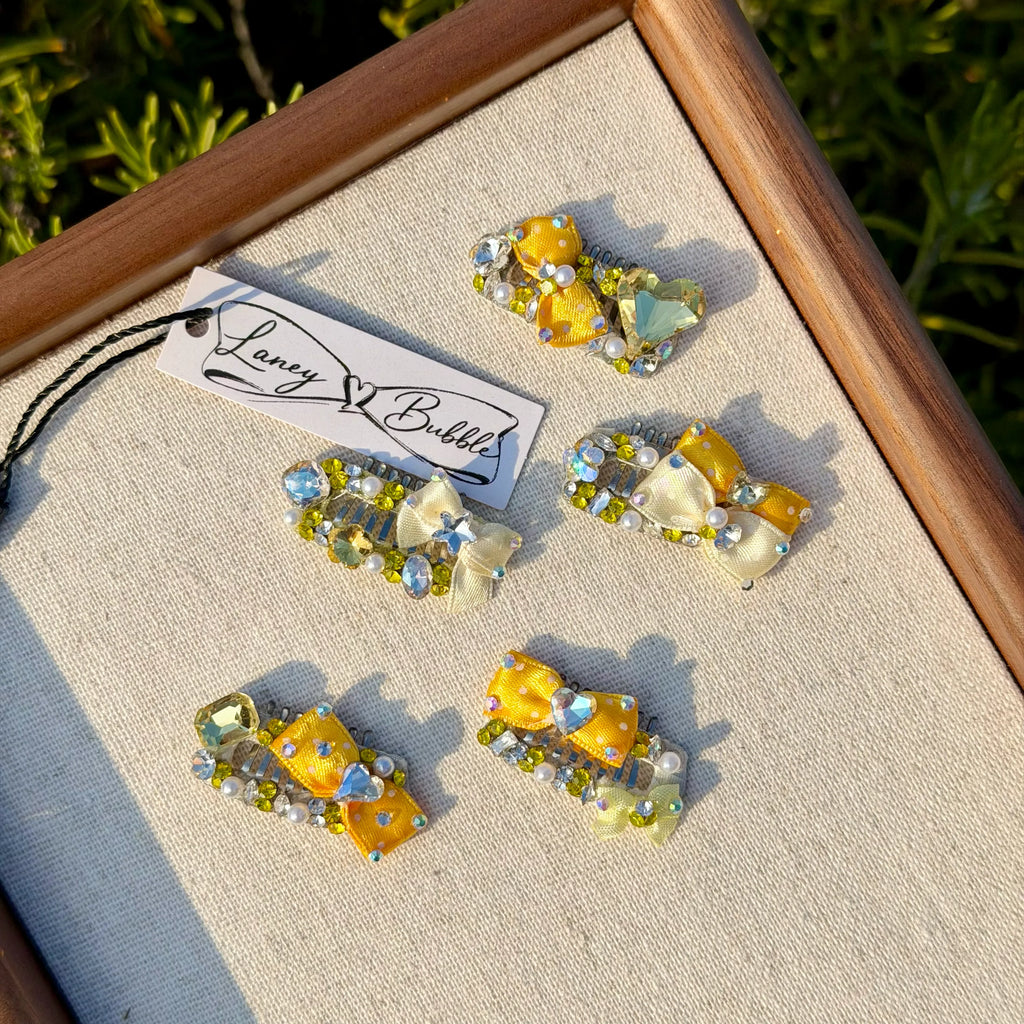 Summer Yellow Collection Crystal Grooming Clip
