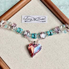 Rosewater Heart Crystal Necklace