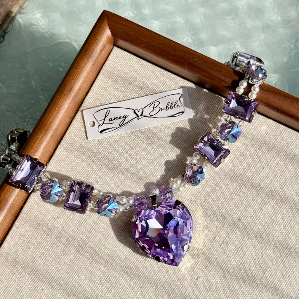 Violet Garden Heart Necklace