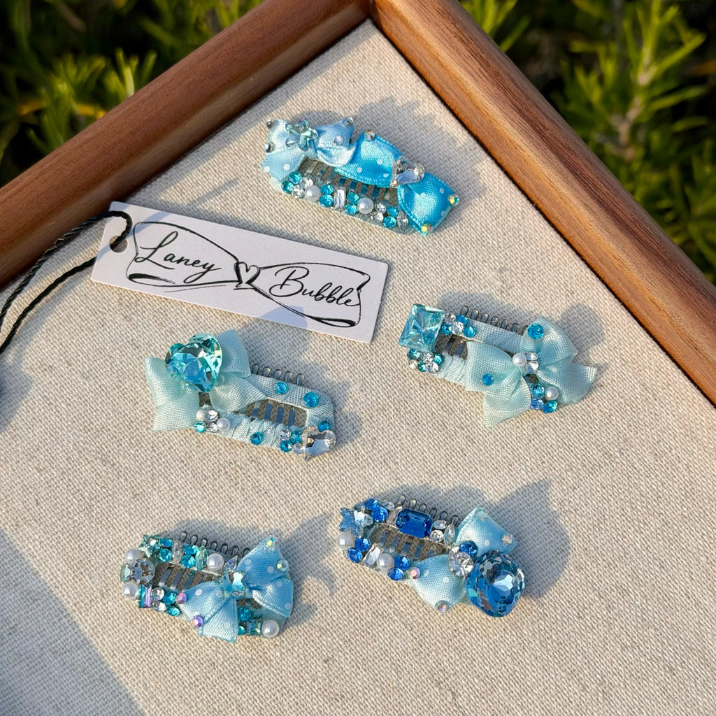Summer Blue Collection Crystal Grooming Clip