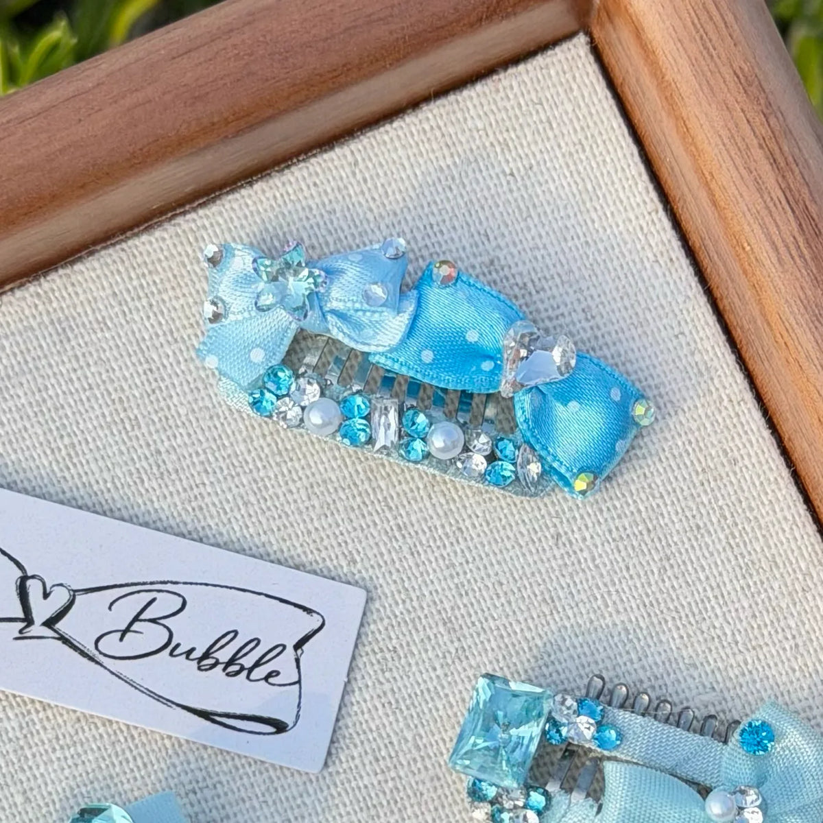 Summer Blue Collection Crystal Grooming Clip