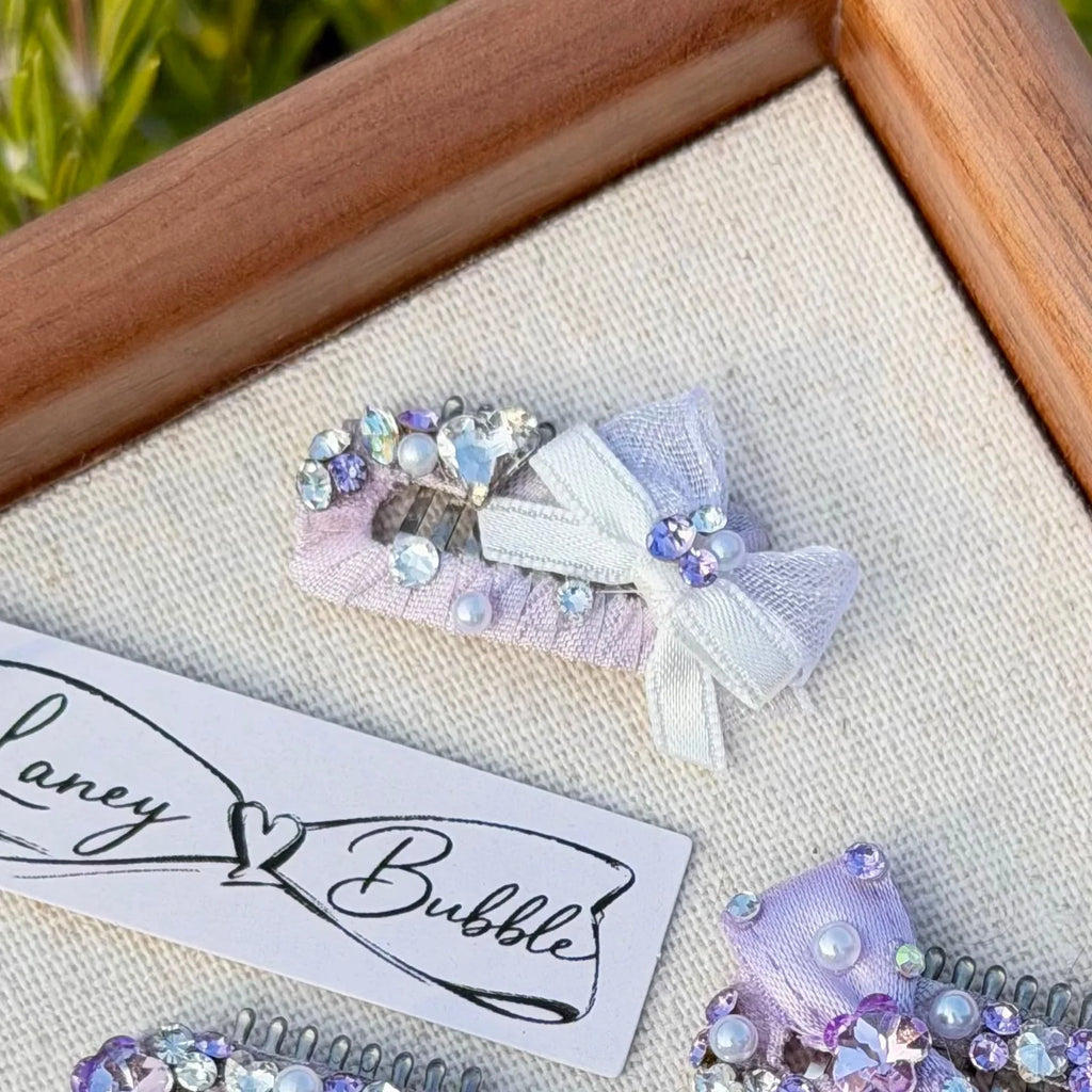 Summer Purple Collection Crystal Grooming Clip