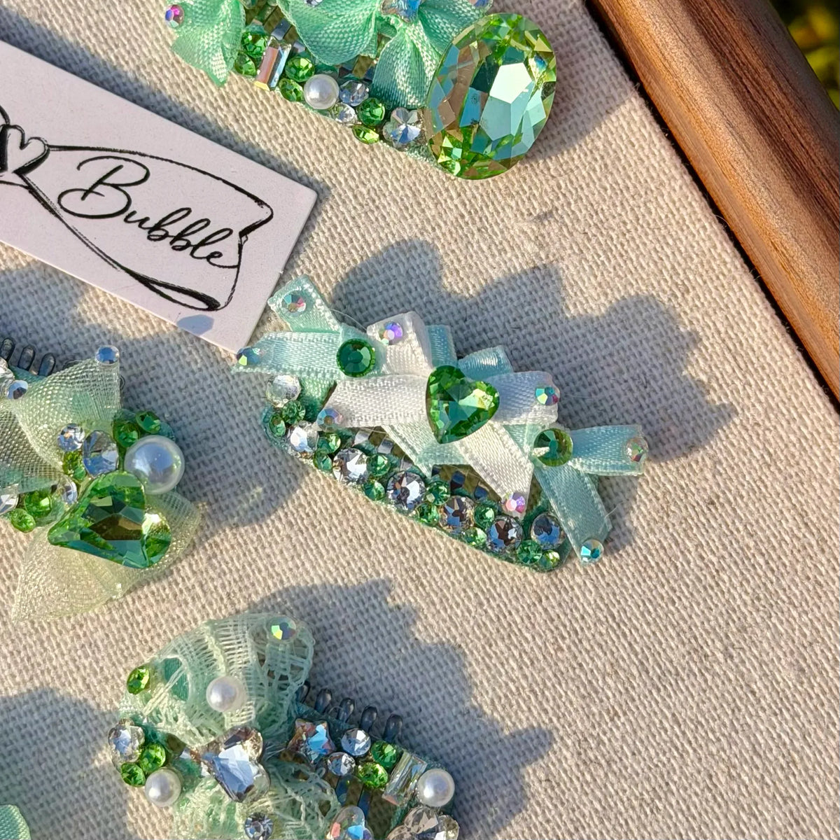Summer Green Collection Crystal Grooming Clip