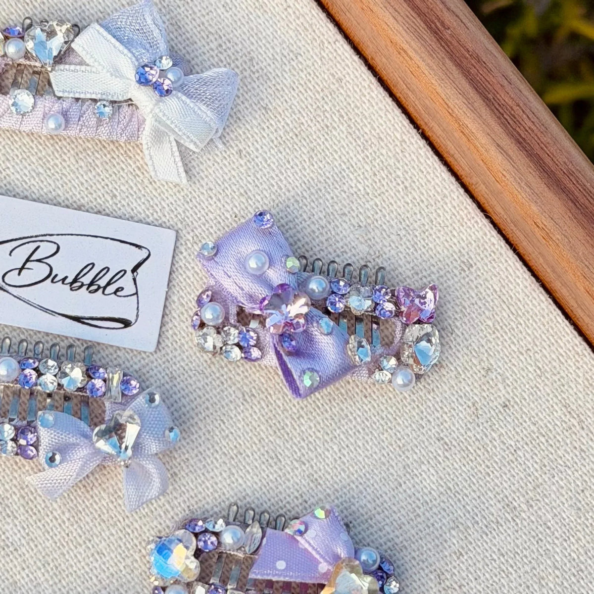 Summer Purple Collection Crystal Grooming Clip