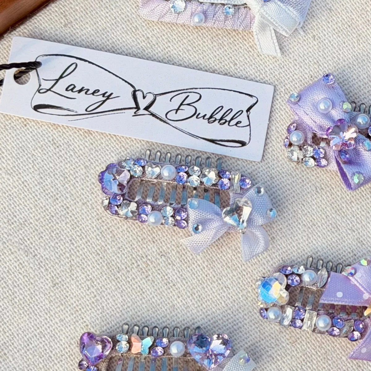 Summer Purple Collection Crystal Grooming Clip