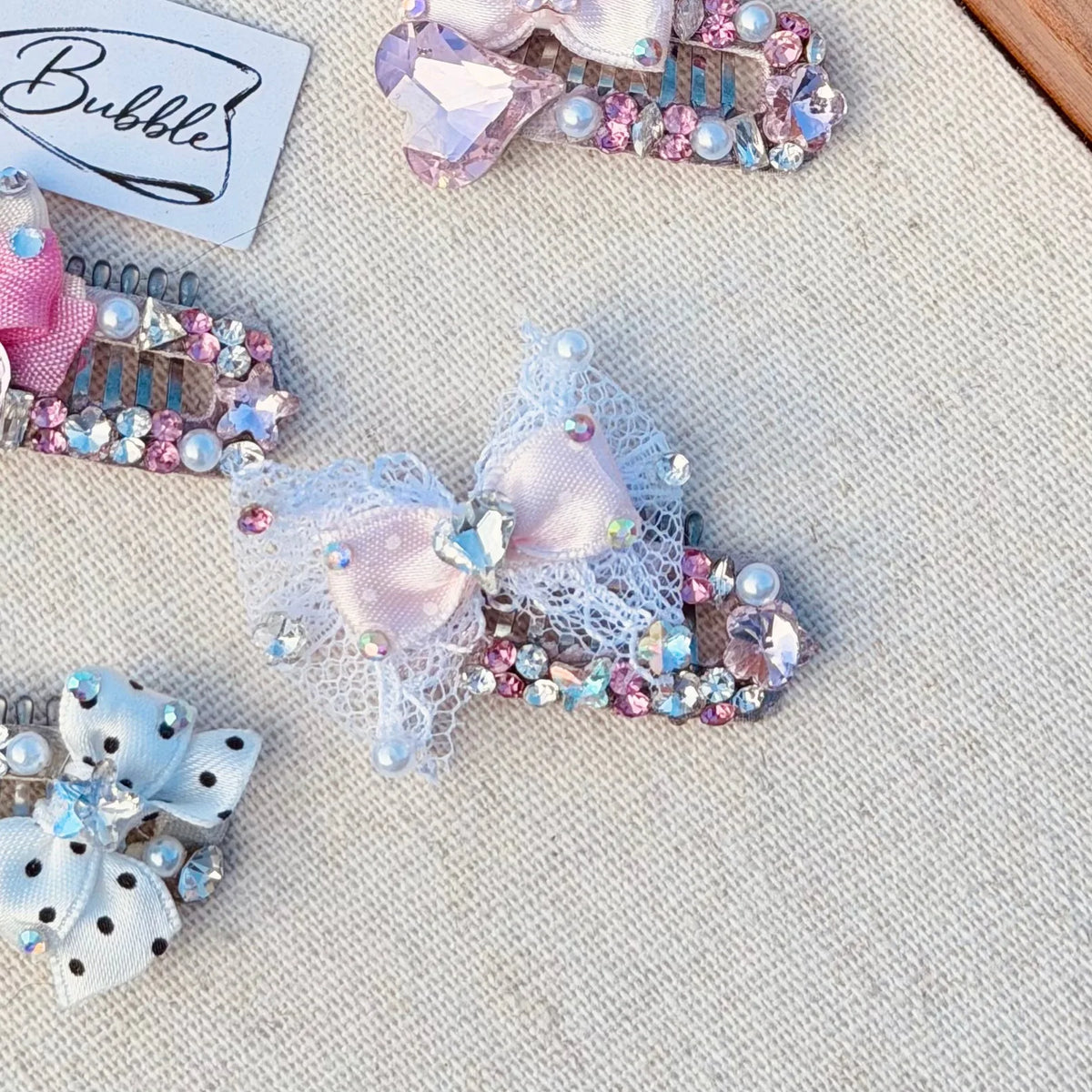 Summer Pink Collection Crystal Grooming Clip