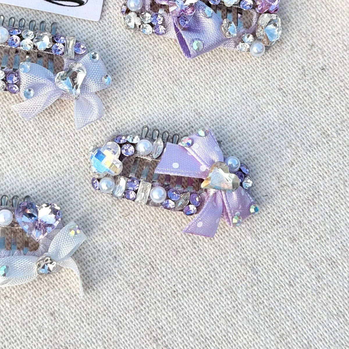 Summer Purple Collection Crystal Grooming Clip