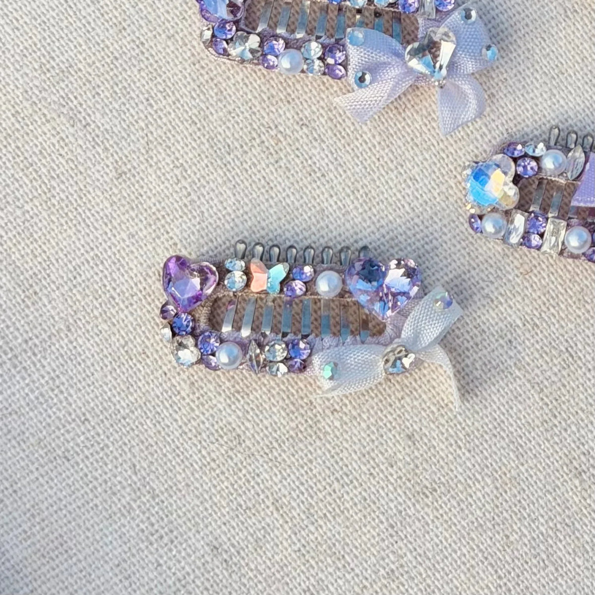 Summer Purple Collection Crystal Grooming Clip