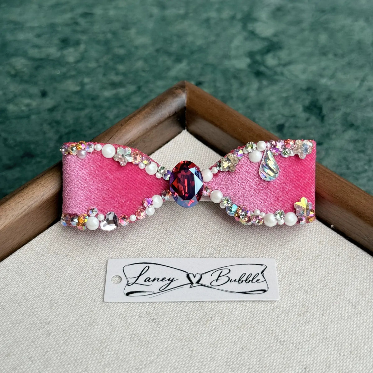 Pearl Crystal Couture Bow Clip image 1
