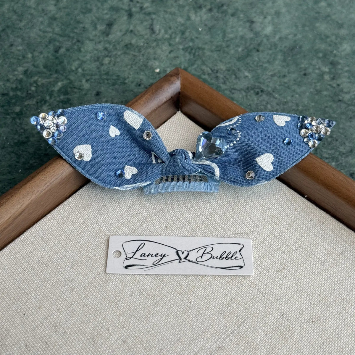 Denim Bunny-Ear Snap Clip image 5