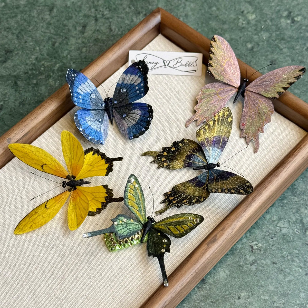 Azure Woodland Butterfly Hair & Hat Clip image 2