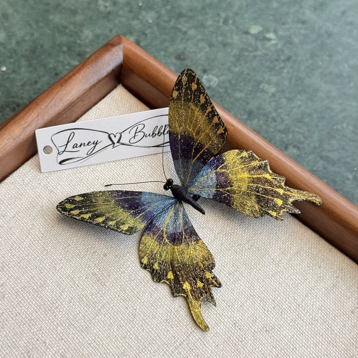 Azure Woodland Butterfly Hair & Hat Clip image 6