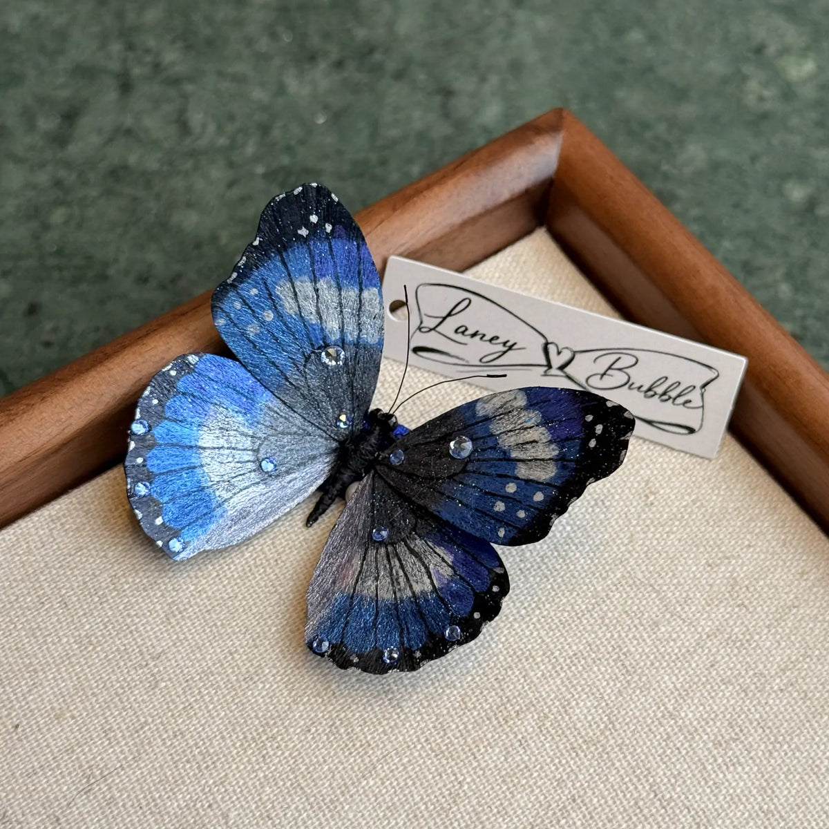 Azure Woodland Butterfly Hair & Hat Clip image 8