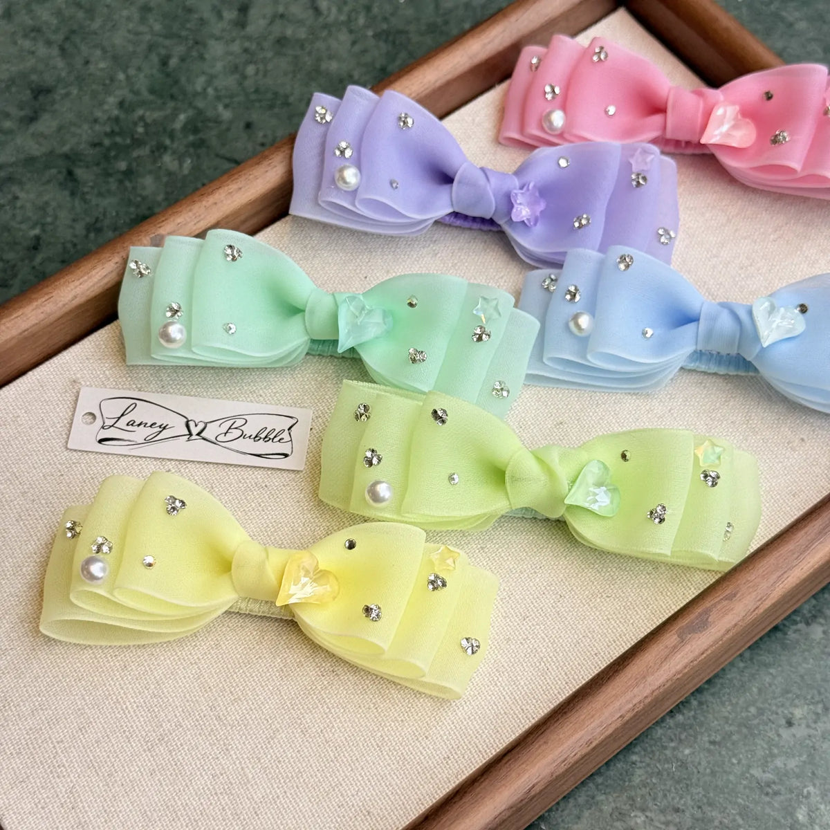 Candy Organza Bow Snap Clip image 4