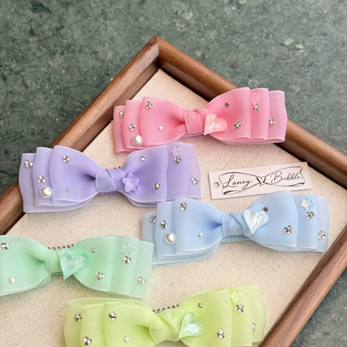 Candy Organza Bow Snap Clip image 5
