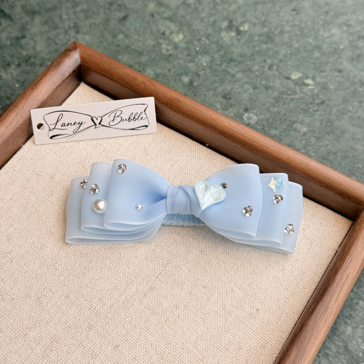 Candy Organza Bow Snap Clip image 7