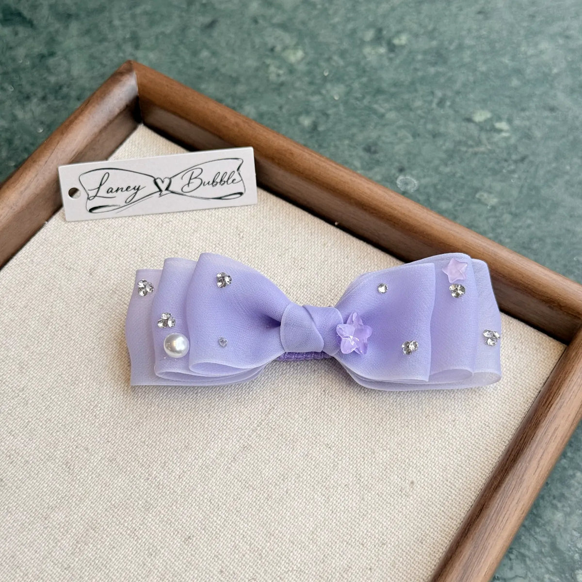 Candy Organza Bow Snap Clip image 8