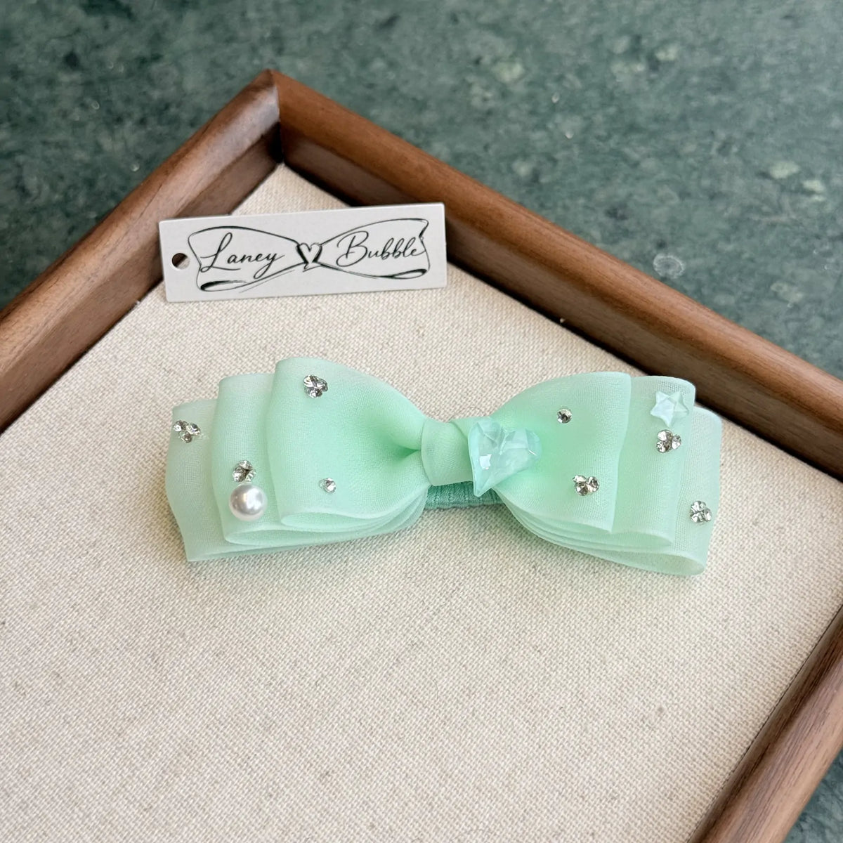 Candy Organza Bow Snap Clip image 9