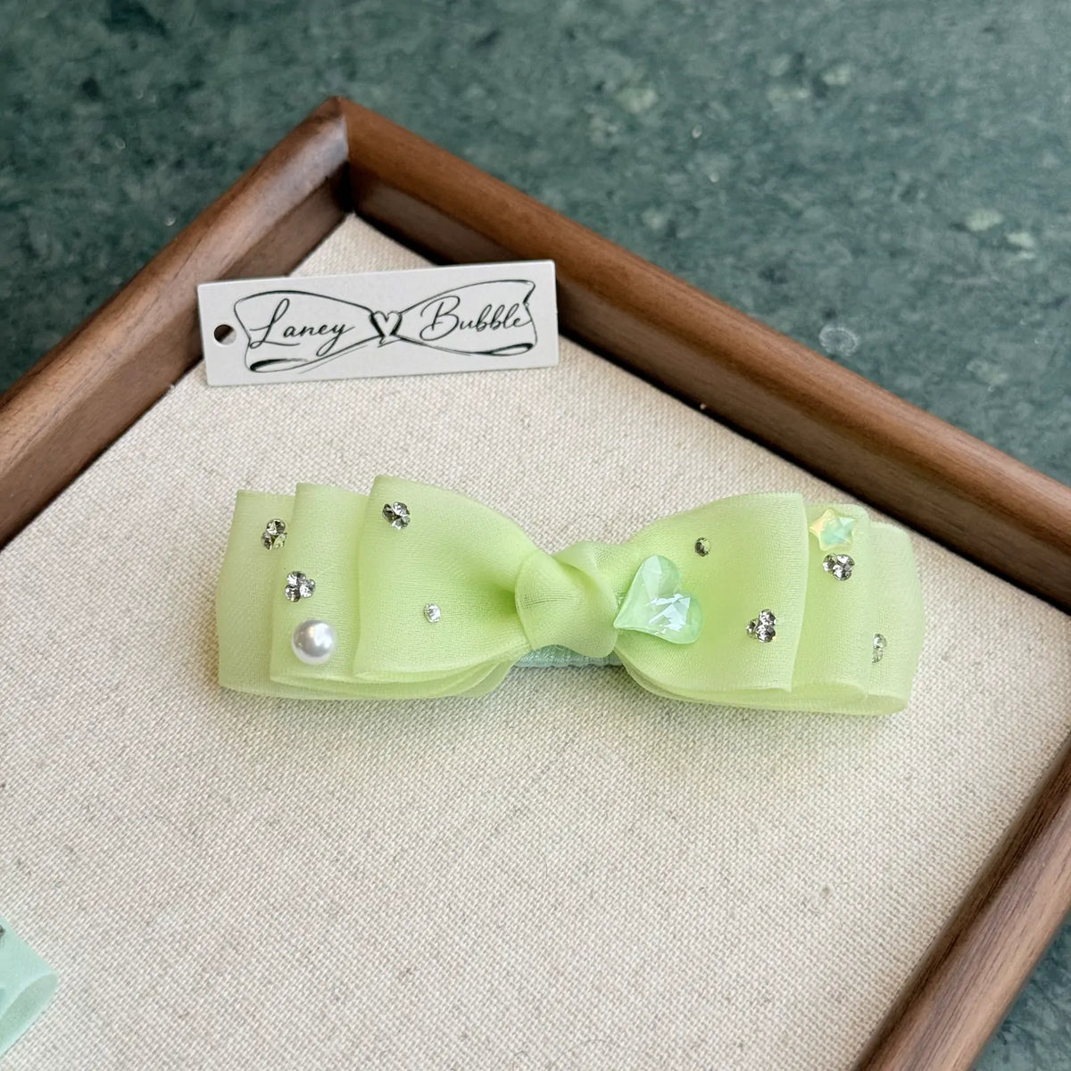 Candy Organza Bow Snap Clip image 10