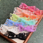 Rhinestone Lace Bow Snap Clip image 1
