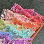 Rhinestone Lace Bow Snap Clip image 3