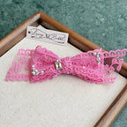 Rhinestone Lace Bow Snap Clip image 6