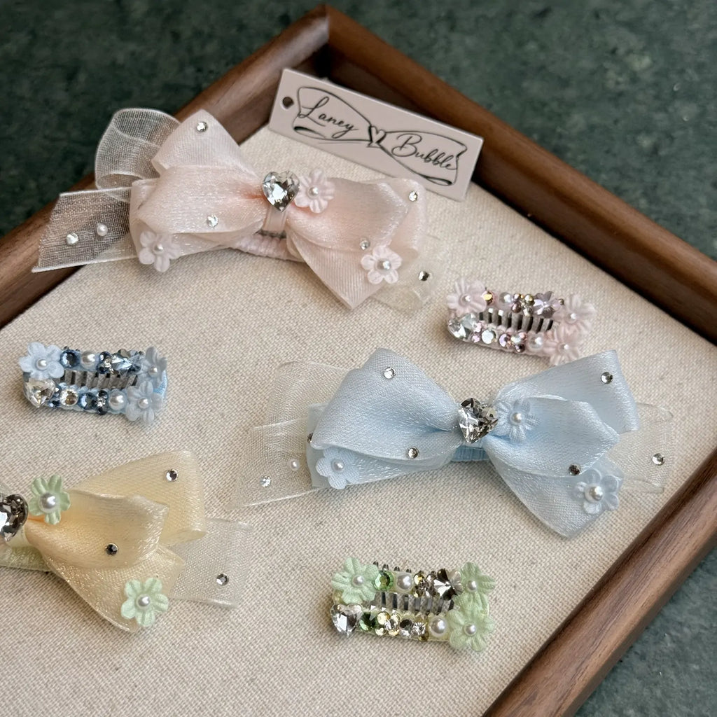 Resort Floral Bow Snap Clip image 3