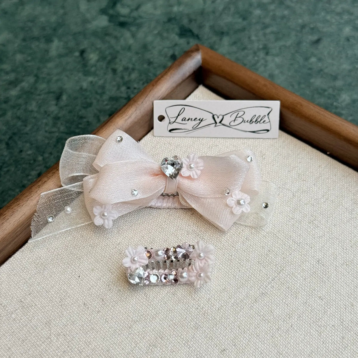 Resort Floral Bow Snap Clip image 4
