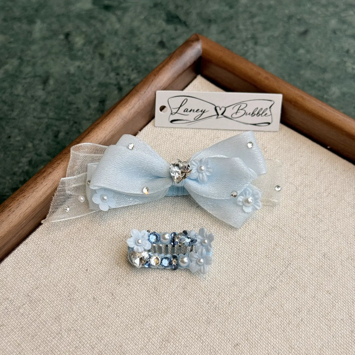 Resort Floral Bow Snap Clip image 5