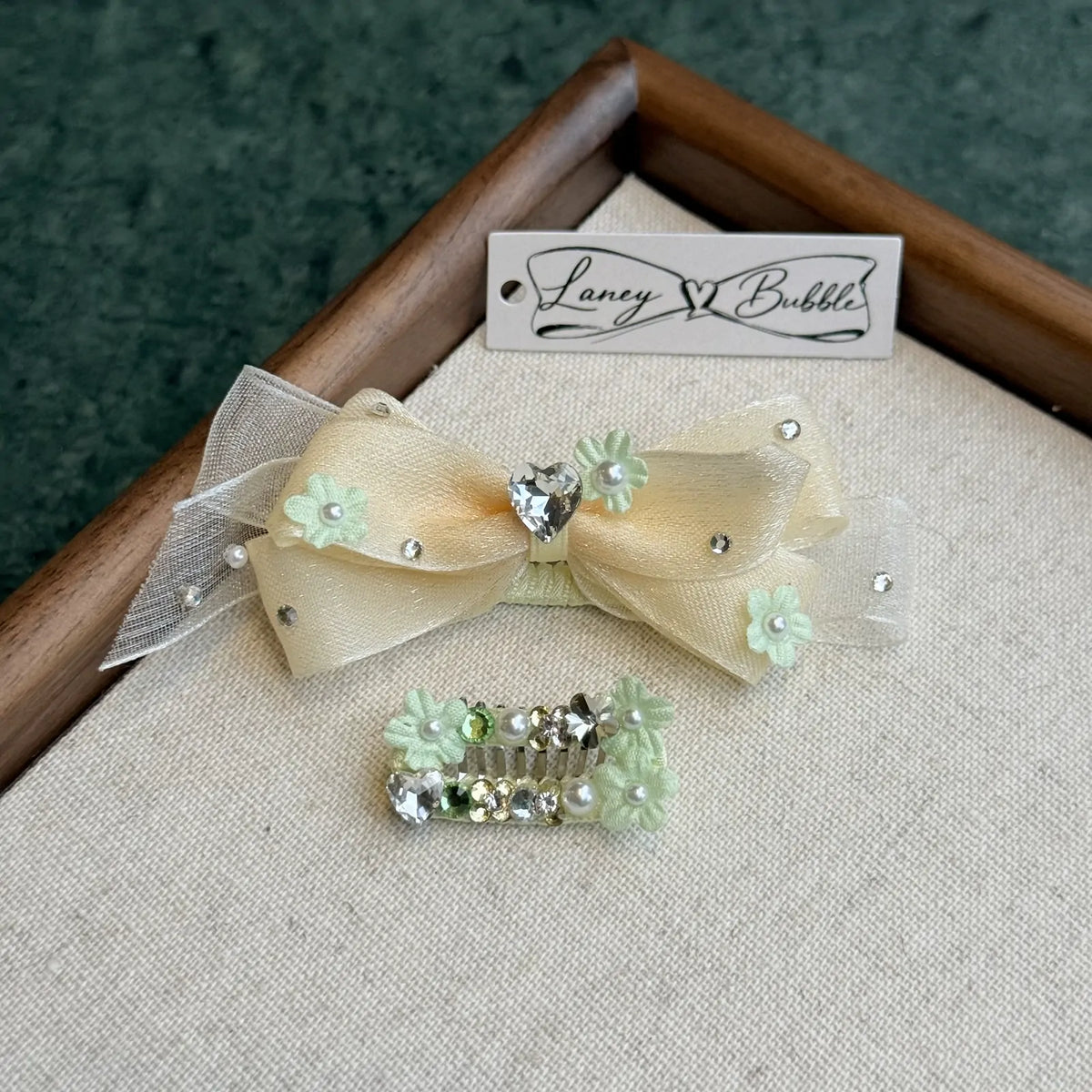 Resort Floral Bow Snap Clip image 6
