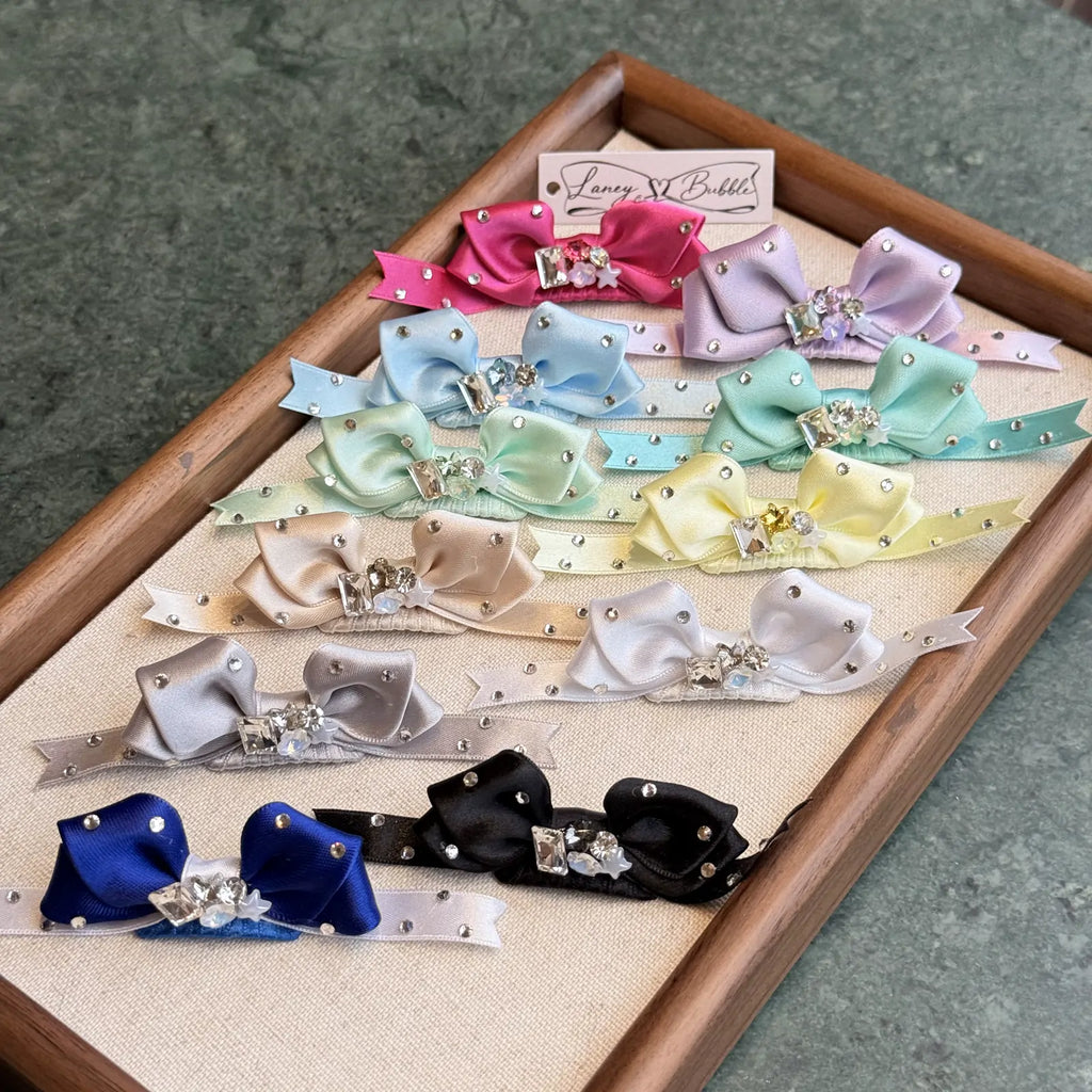 Jewelled Ribbon Bow Snap Clip image 1