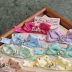 Jewelled Ribbon Bow Snap Clip image 2