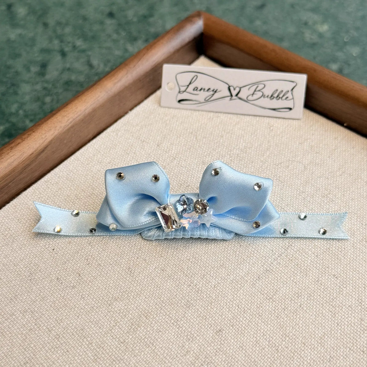 Jewelled Ribbon Bow Snap Clip image 9