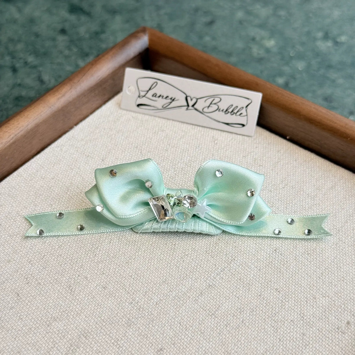 Jewelled Ribbon Bow Snap Clip image 11