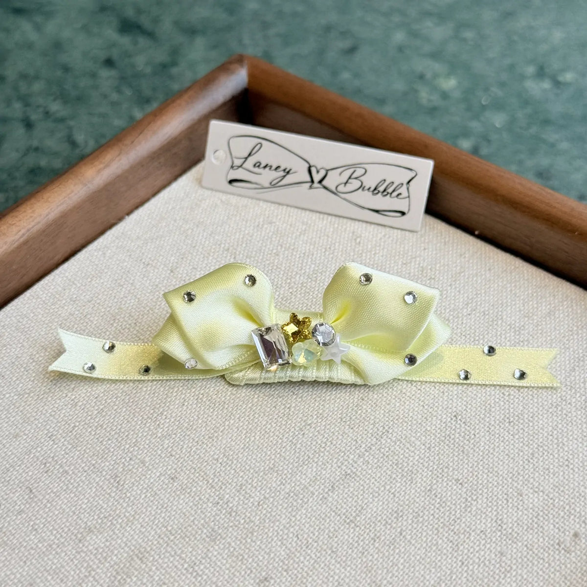 Jewelled Ribbon Bow Snap Clip image 13