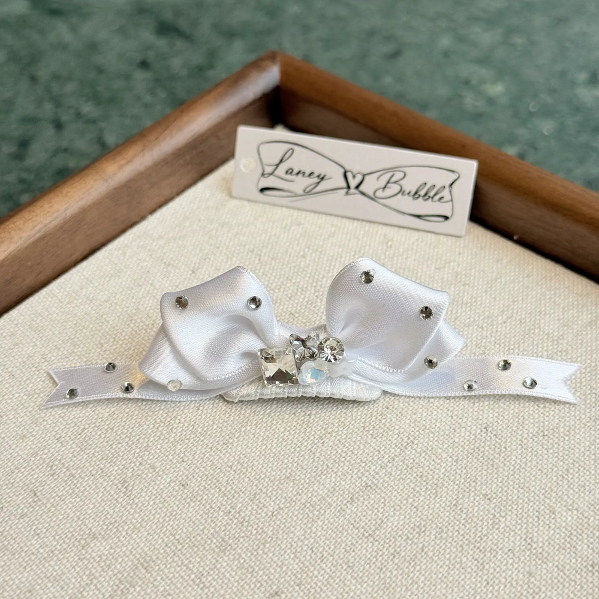 Jewelled Ribbon Bow Snap Clip image 14