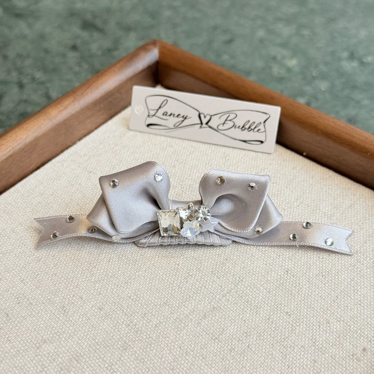 Jewelled Ribbon Bow Snap Clip image 15