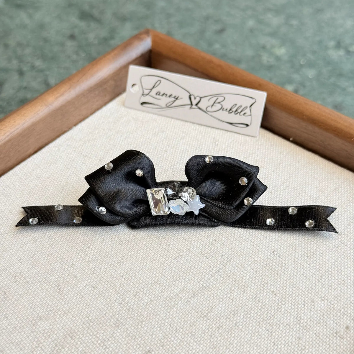 Jewelled Ribbon Bow Snap Clip image 17