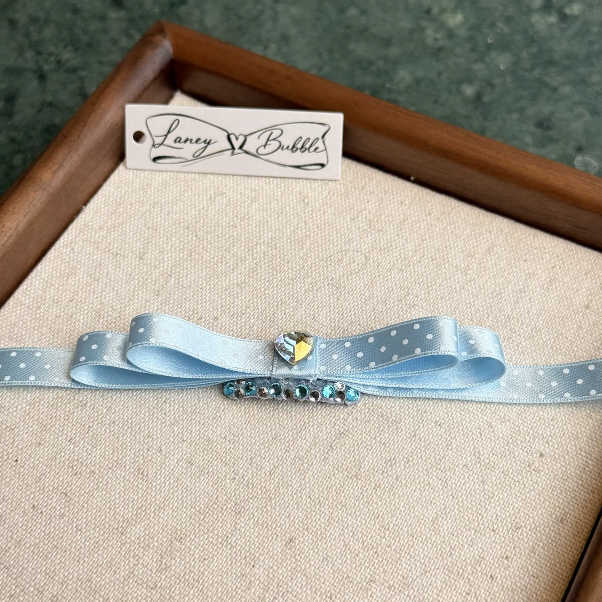 Polka Dot Heart Ribbon Bow Snap Clip image 8