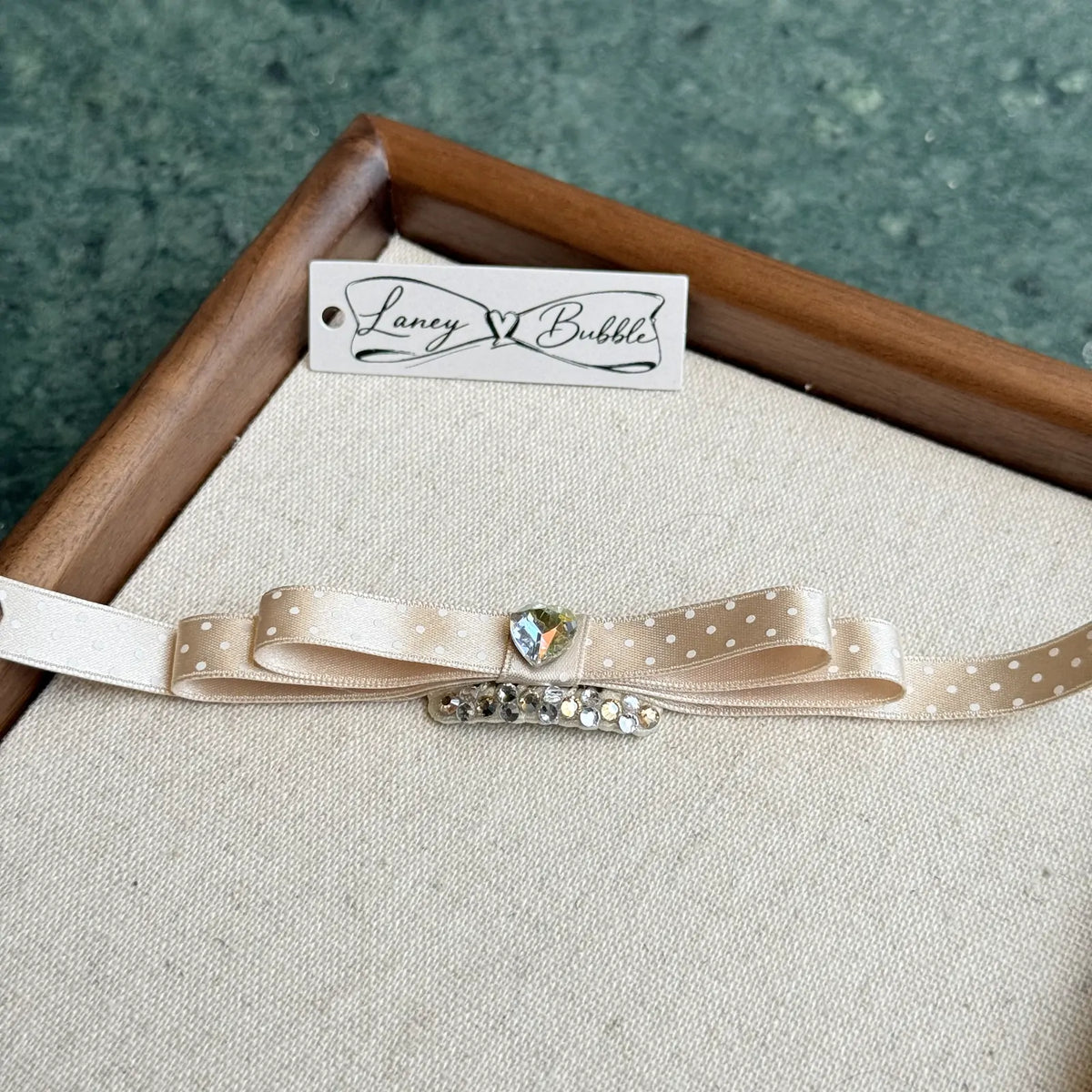 Polka Dot Heart Ribbon Bow Snap Clip image 11