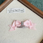 Elegant crystal ribbon bow snap clip image 3