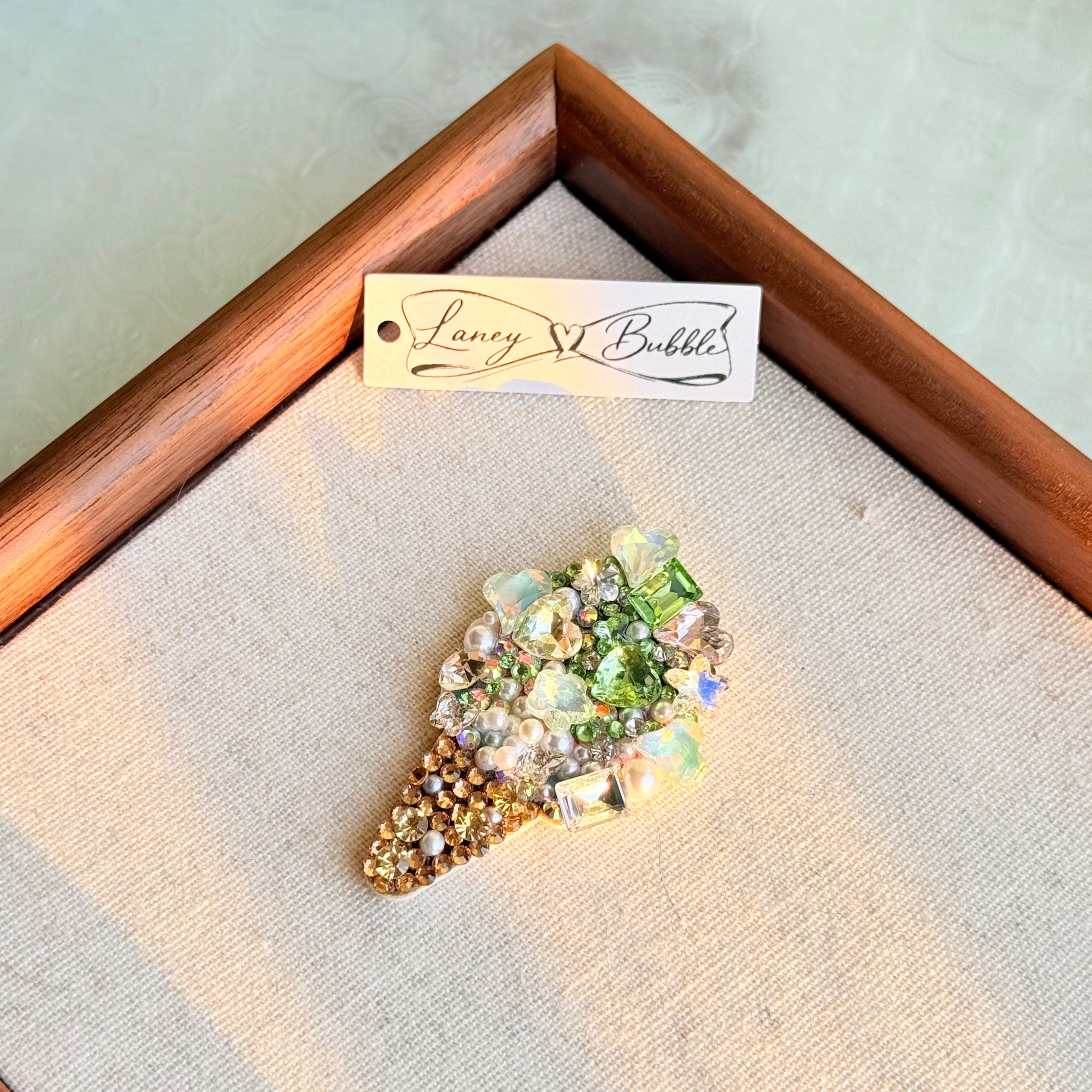 Pastel Gem Ice Cream Cone Clip