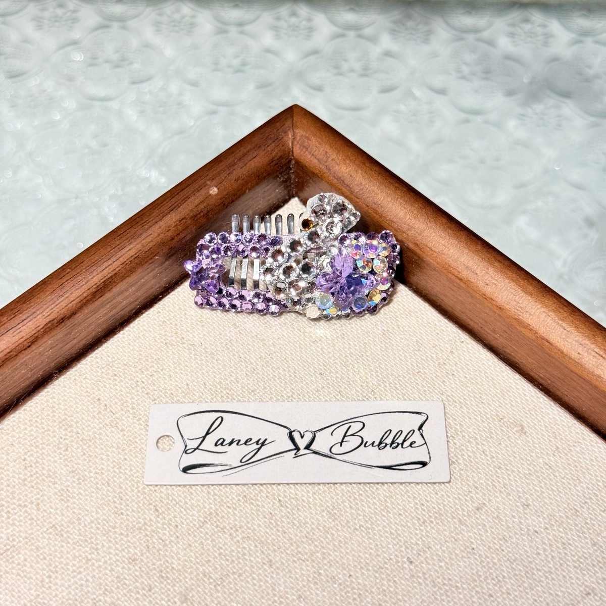 Swan Rhinestone Grooming Clip