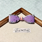 Velvet Lilac Aurora Crystal Couture Bow Clip