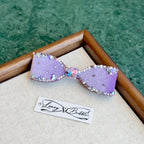 Velvet Lilac Aurora Crystal Couture Bow Clip