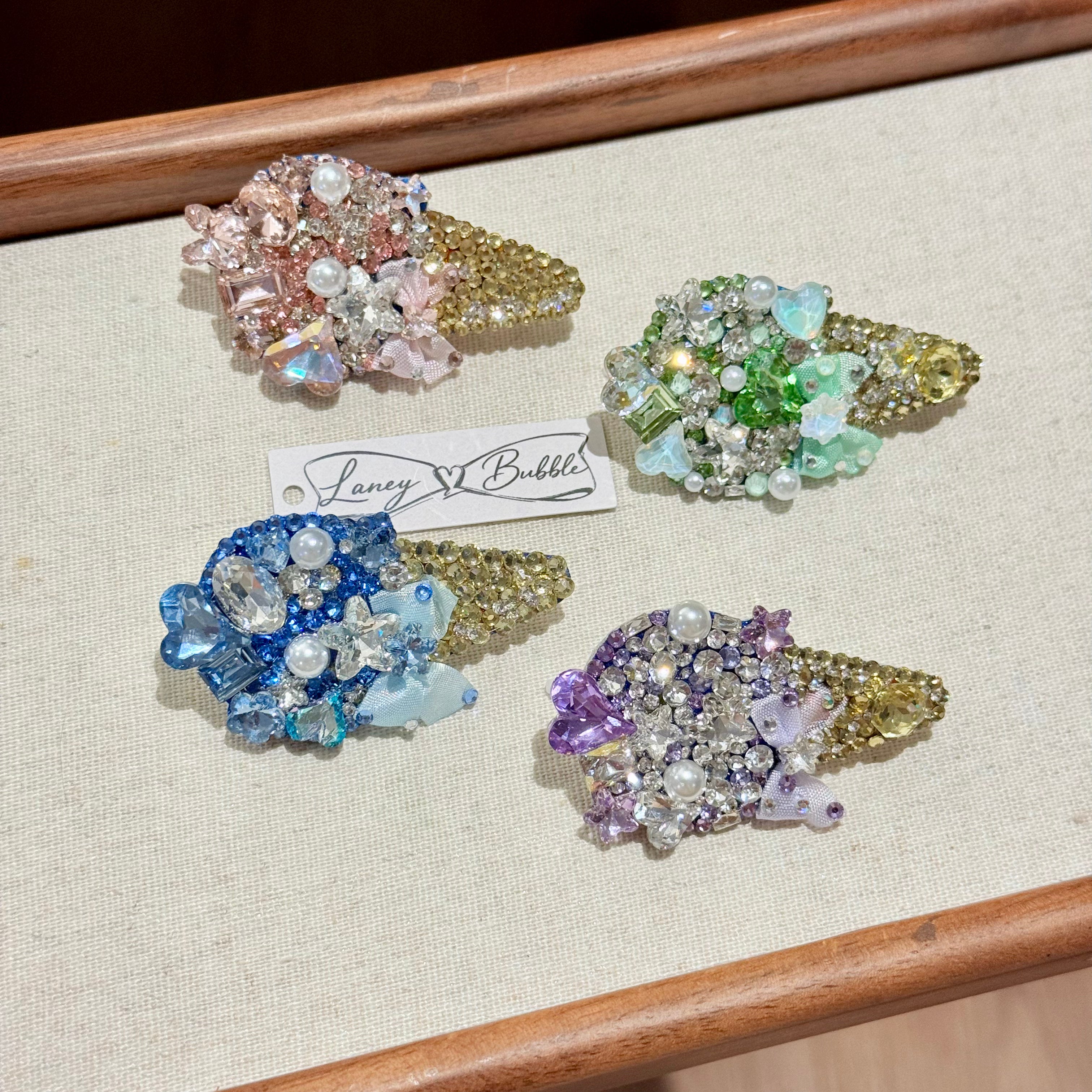 Crystal Ice Cream Cone Clip