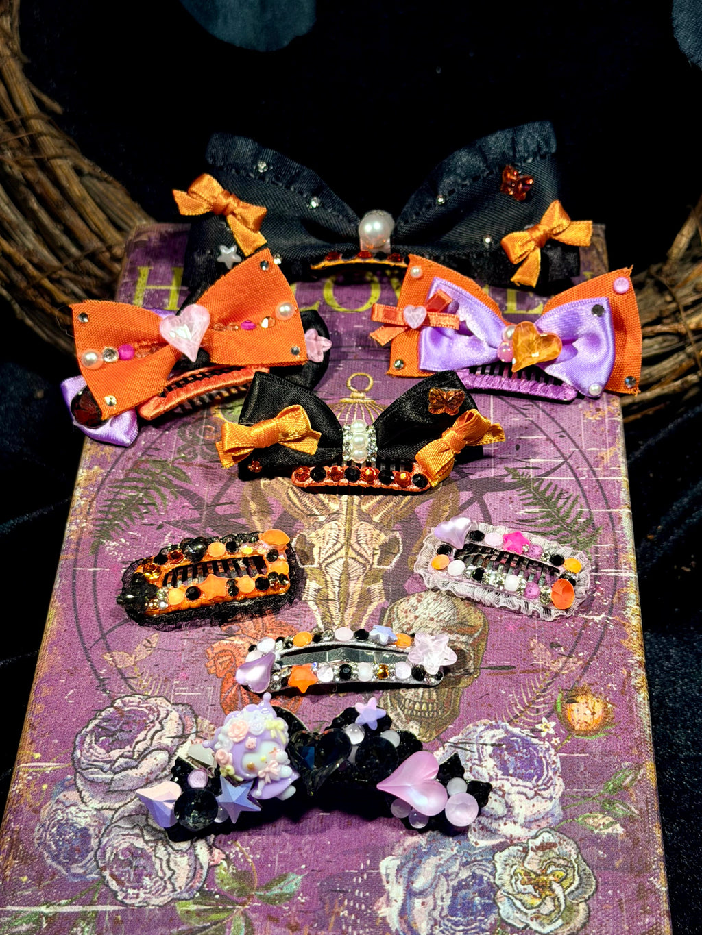 Little Witch Halloween Crystal Dog Clip