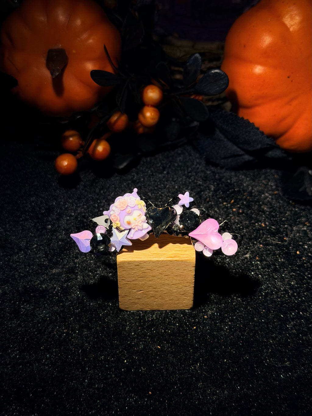 Little Witch Halloween Crystal Dog Clip